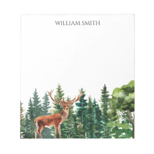 Deer Woodland Personalised Notepad