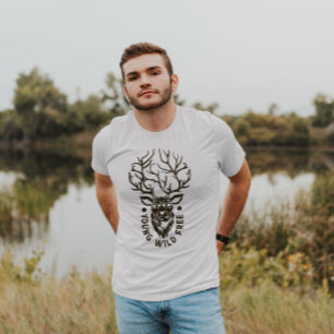 Deer Young Wild Free Outdoors   Men T-Shirt