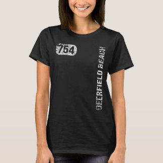 Deerfield Beach Florida 754 Area Code Vintage Retr T-Shirt