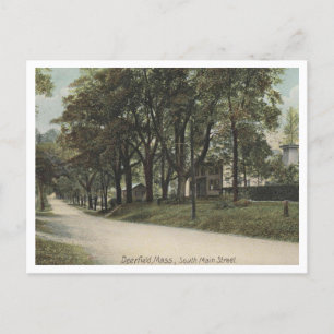 Deerfield MA, South Main St Vintage Inspired Postcard