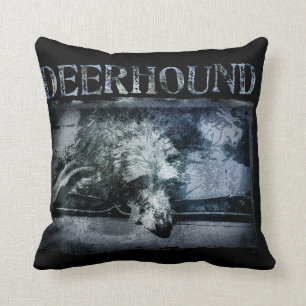 Deerhound grunge cushion
