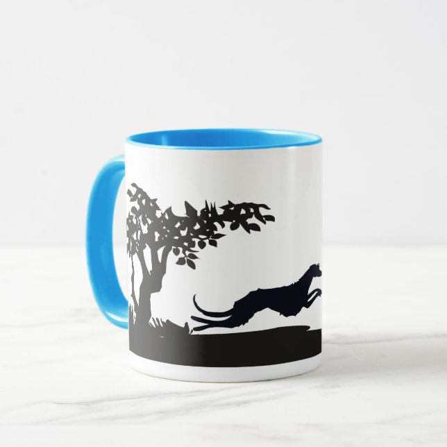 Deerhound Hunting Mug (Front Left)
