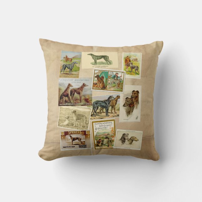 Deerhound Vintage Cushion (Front)