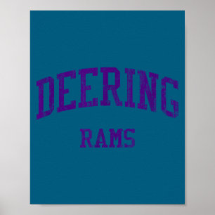 Deering high school hs portland me vintage sports poster