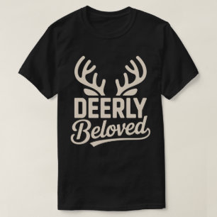 Deerly Beloved Christmas Antler Tee