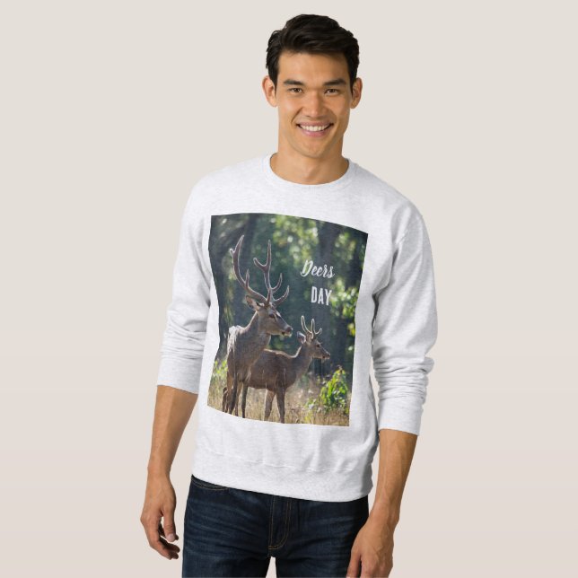 Deers Day Long Sleeves Top (Front Full)