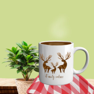 Deers family coffee mug