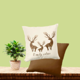 Deers family cushion