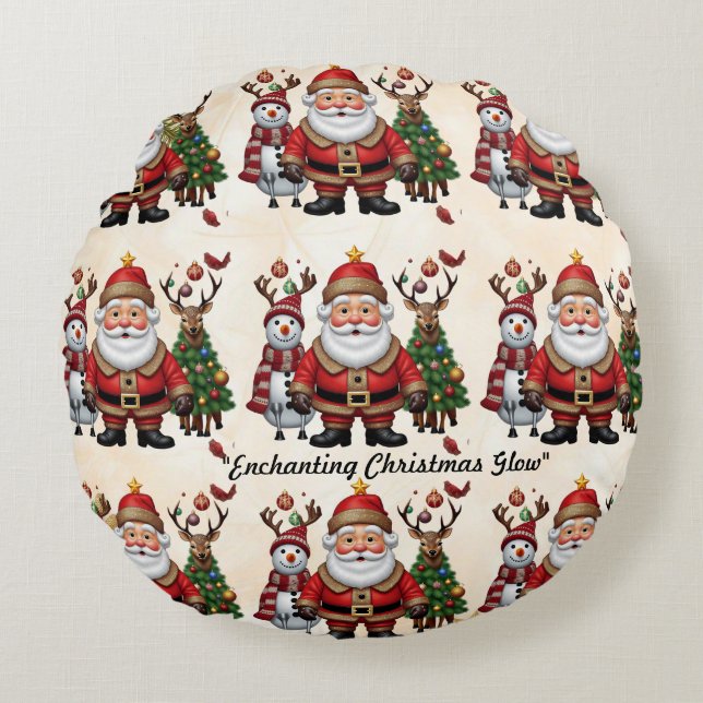 "Deer's Gift" Round Cushion (Front)