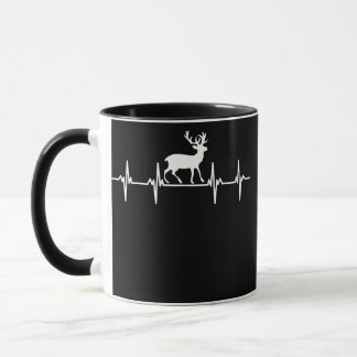Deers hind roe deer buck forest antlers grazing mug