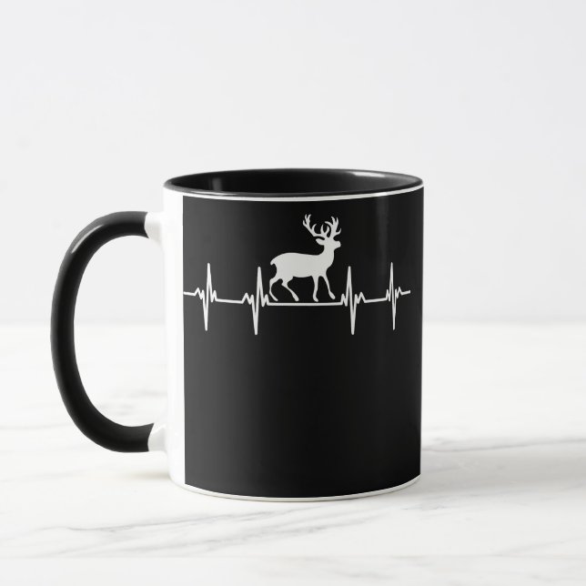 Deers hind roe deer buck forest antlers grazing mug (Left)