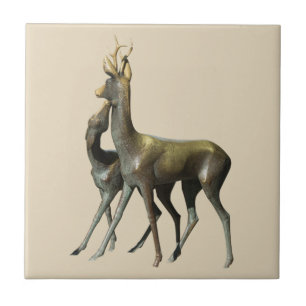 Deers in love tile