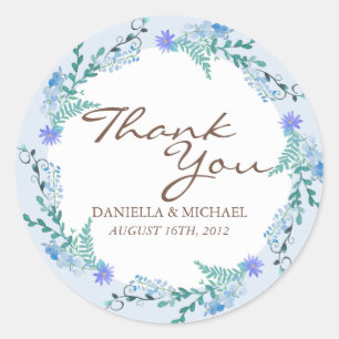 Deers in Love Woodland Winter Wedding Custom Favou Classic Round Sticker