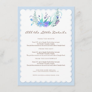 Deers in Love Woodland Winter Wedding Insert Card