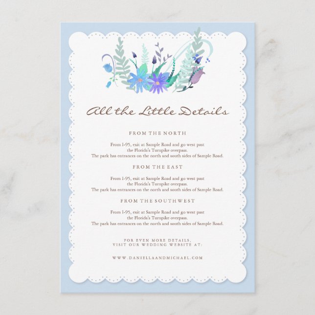 Deers in Love Woodland Winter Wedding Insert Card (Front)