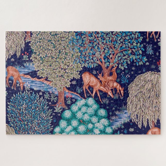 Deers in The Forest, William Morris Jigsaw Puzzle (Horizontal)