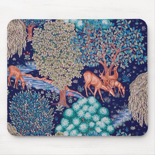 Deers in The Forest, William Morris Mouse Mat (Front)