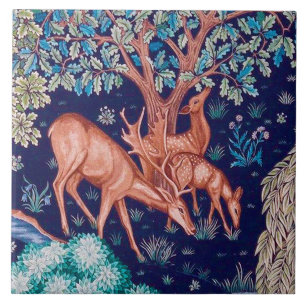 Deers in The Forest, William Morris Tile