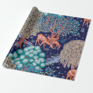 Deers in The Forest, William Morris Wrapping Paper