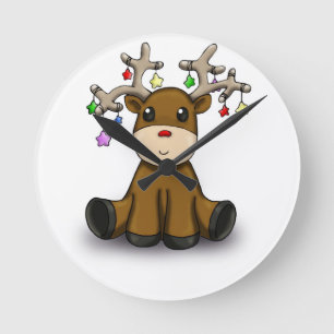 Deers Round Clock