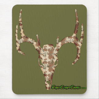 DeerSkull in Digital Brown for Hunters Mouse Mat