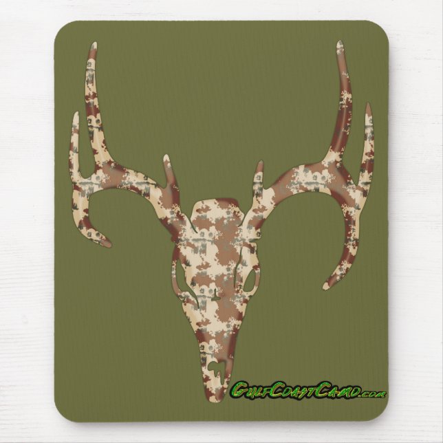 DeerSkull in Digital Brown for Hunters Mouse Mat (Front)