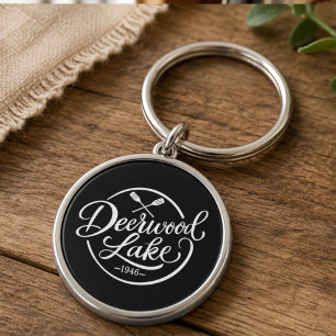Deerwood Lake 1946 Vintage Lake Life Keychain