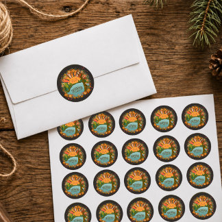 Deerwood Lake Colourful Sunshine Lake Classic Round Sticker