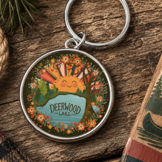 Deerwood Lake Colourful Sunshine Lake Key Ring