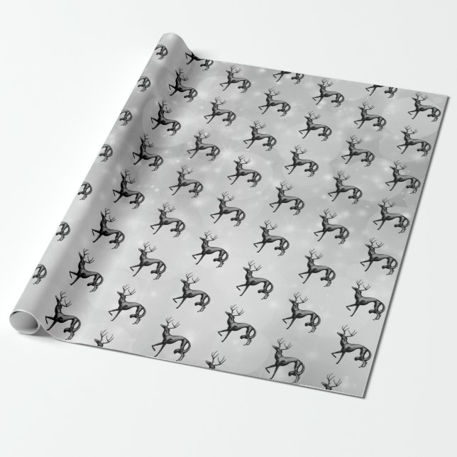 DeerZoi Wrapping Paper Silver (Unrolled)