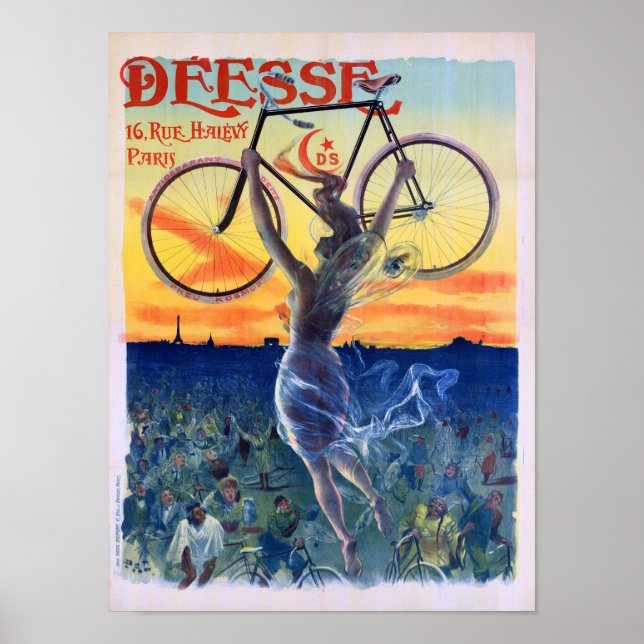 Déesse Cycles 1898 Vintage Advertising Poster (Front)