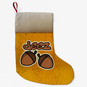 Deez Nuts and Beer Small Christmas Stocking