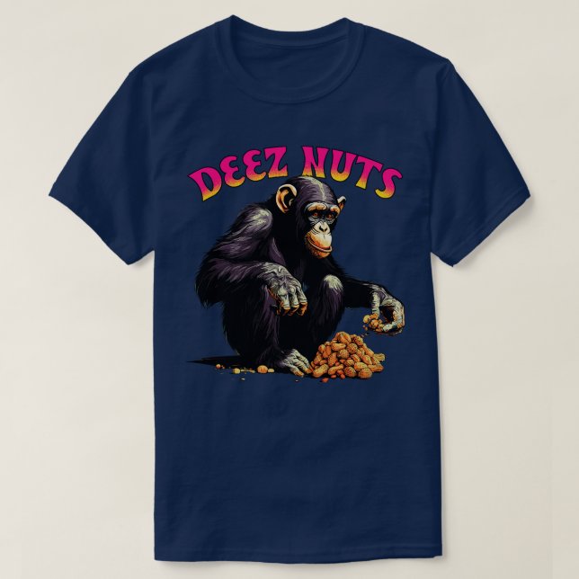 Deez Nuts Chimpanzee T-Shirt (Design Front)
