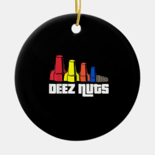 Deez Nuts Electrician Gift Ceramic Tree Decoration