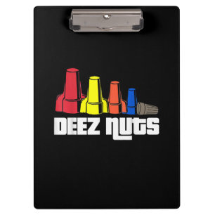 Deez Nuts Electrician Gift Clipboard