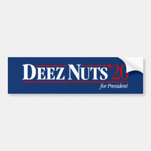 Deez Nuts for President Bumper Sticker (blue)