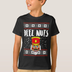 Deez Nuts Nutcracker Funny Ugly Christmas Sweater 