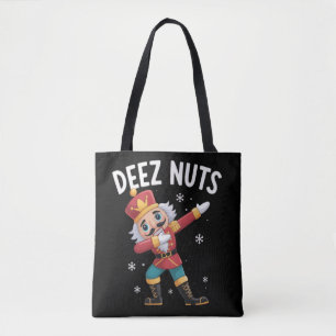 Deez Nuts Nutcracker Nut Funny Christmas Tote Bag