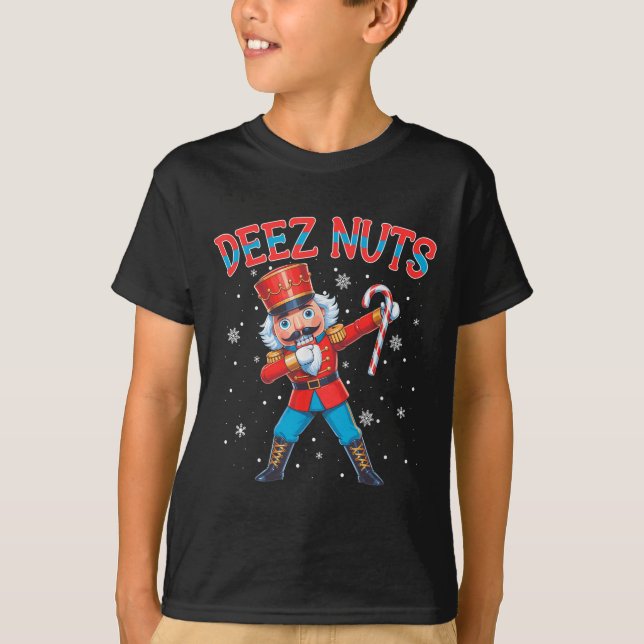 Deez Nuts Nutcracker Nut Funny Christmas Xmas Men  T-Shirt (Front)