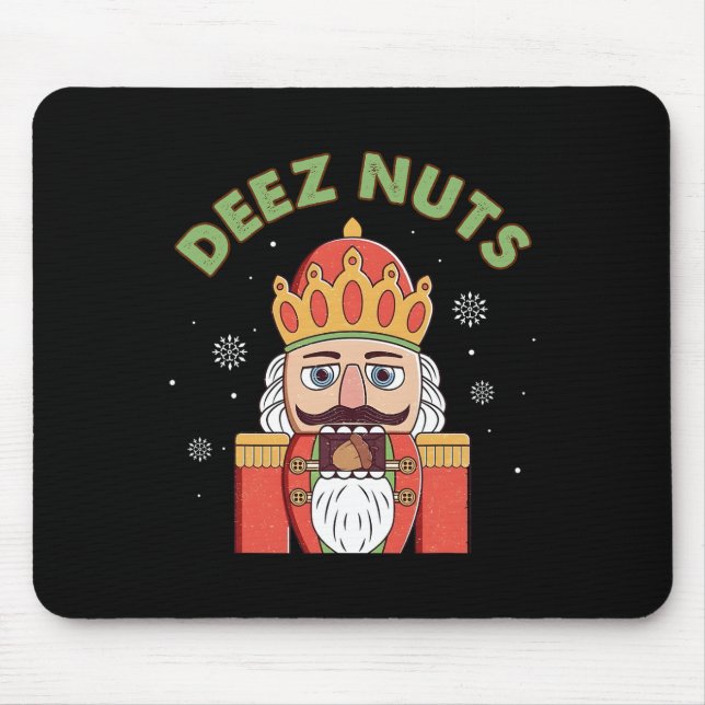 Deez Nuts Nutcracker Nut Men Women Fun Christmas P Mouse Mat (Front)