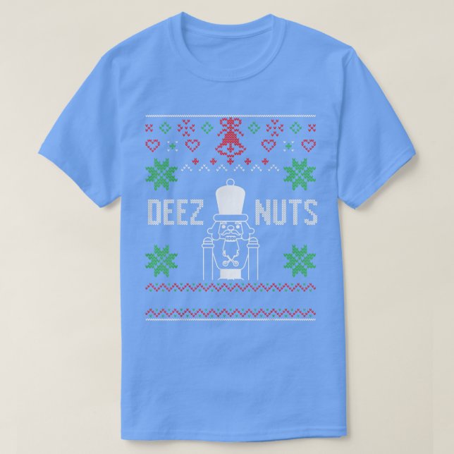 Deez Nuts Nutcracker Ugly Christmas Sweater Xmas P (Design Front)