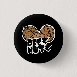 Deez Nutz Funny Illustration 3 Cm Round Badge