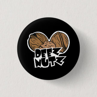 Deez Nutz Funny Illustration 3 Cm Round Badge