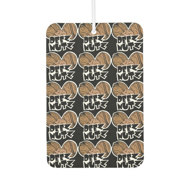 Deez Nutz Funny Illustration Car Air Freshener (Front)
