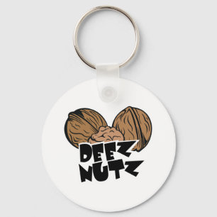 Deez Nutz Funny Illustration Key Ring