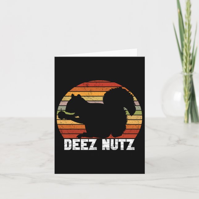 Deez Nutz Nutcracker Squirrel Gopher Chipmunk Dees Card (Front)