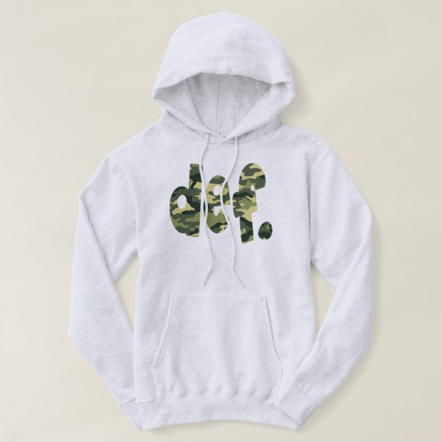 def. Camo Hoodie (Design Front)