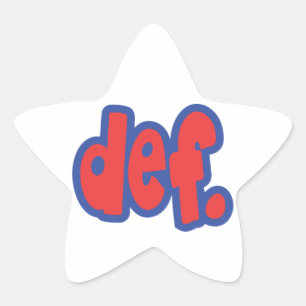 def. star sticker