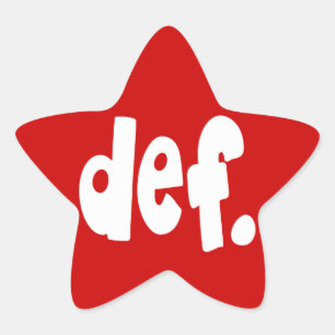 def. star sticker