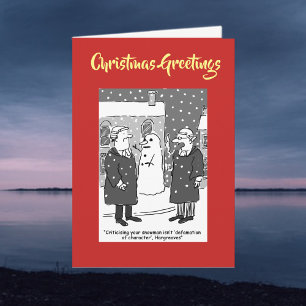 Defamation Character Legal QR Code Christmas Card